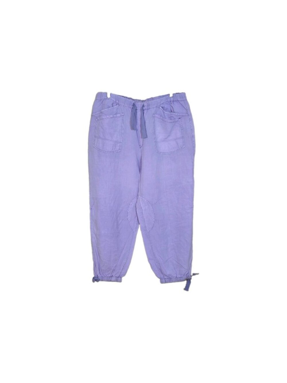 ​Pilcro Anthro Utility Pants XL Lavender Linen Lyocell Cinch Hem Granola Girl